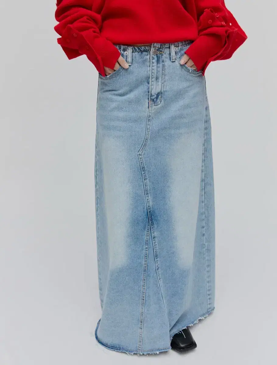 플리즈프로젝트 맥시 데님 스커트 롱치마 MAXI DENIM SKIRT